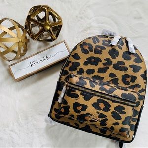 Coach f87754 medium charlie backpack with leopard print Clearance